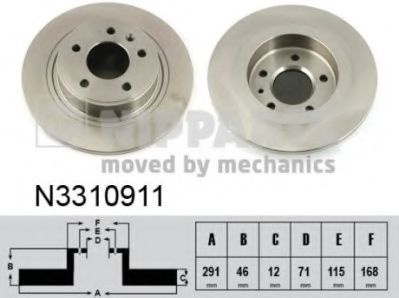 Disc frana CHEVROLET CRUZE Station Wagon (J308) (2