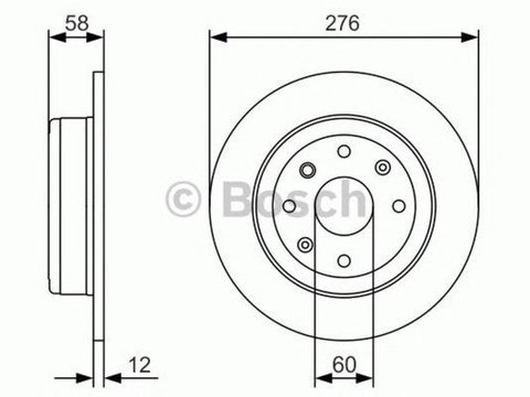 Disc frana CHEVROLET EPICA KL1 BOSCH 0986479A56