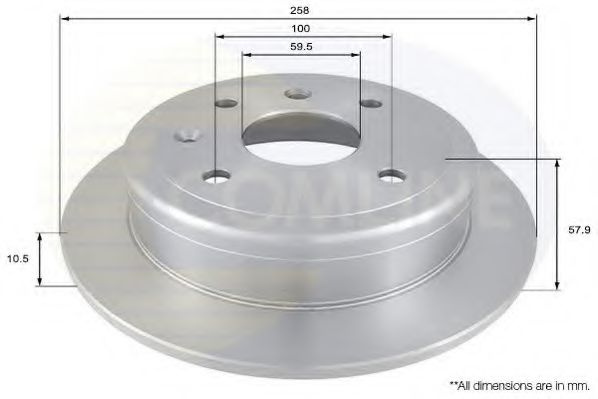 Disc frana CHEVROLET LACETTI (J200) (2003 - 2016) COMLINE ADC1079 piesa NOUA