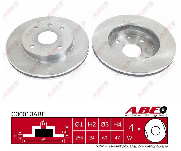 Disc frana CHEVROLET LACETTI J200 Producator ABE C30013ABE