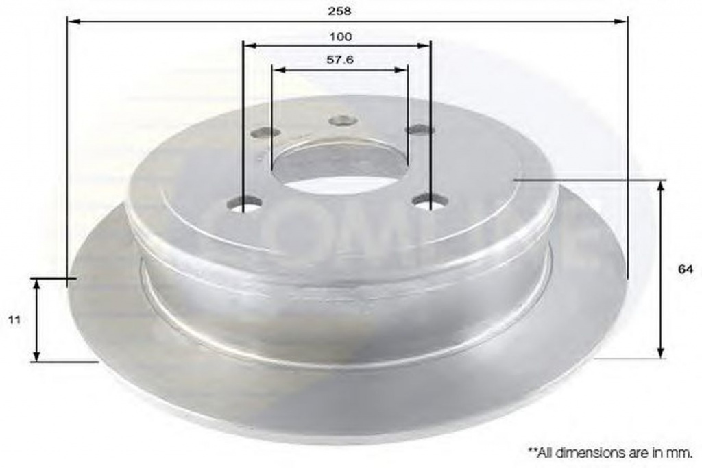 Disc frana CHEVROLET NUBIRA combi COMLINE ADC1014