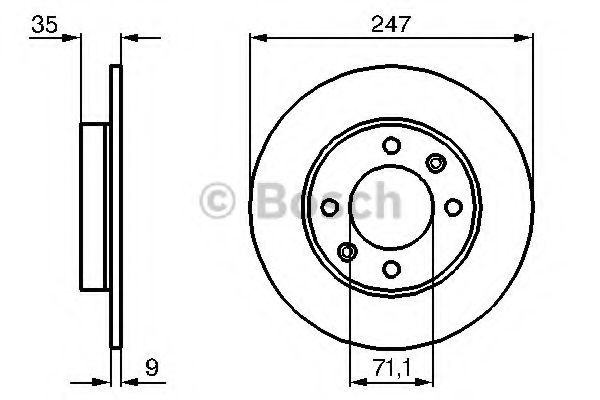 Disc frana CITROËN C3 Pluriel (HB_) (2003 - 2016) BOSCH 0 986 478 608