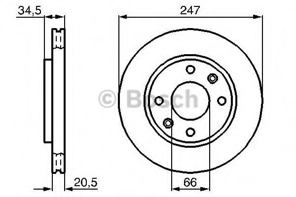 Disc frana CITROËN XSARA cupe (N0) (1998 - 2005) Bosch 0 986 478 370