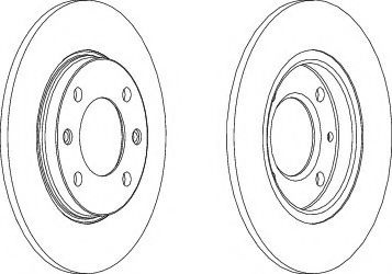 Disc frana CITROËN XSARA cupe (N0) (1998 - 2005) FERODO DDF244