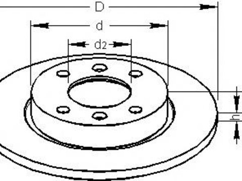 Disc frana Citroen BERLINGO I caroserie (M_), Citroen BERLINGO (MF), PEUGEOT RANCH caroserie (5) - TOPRAN 721 182