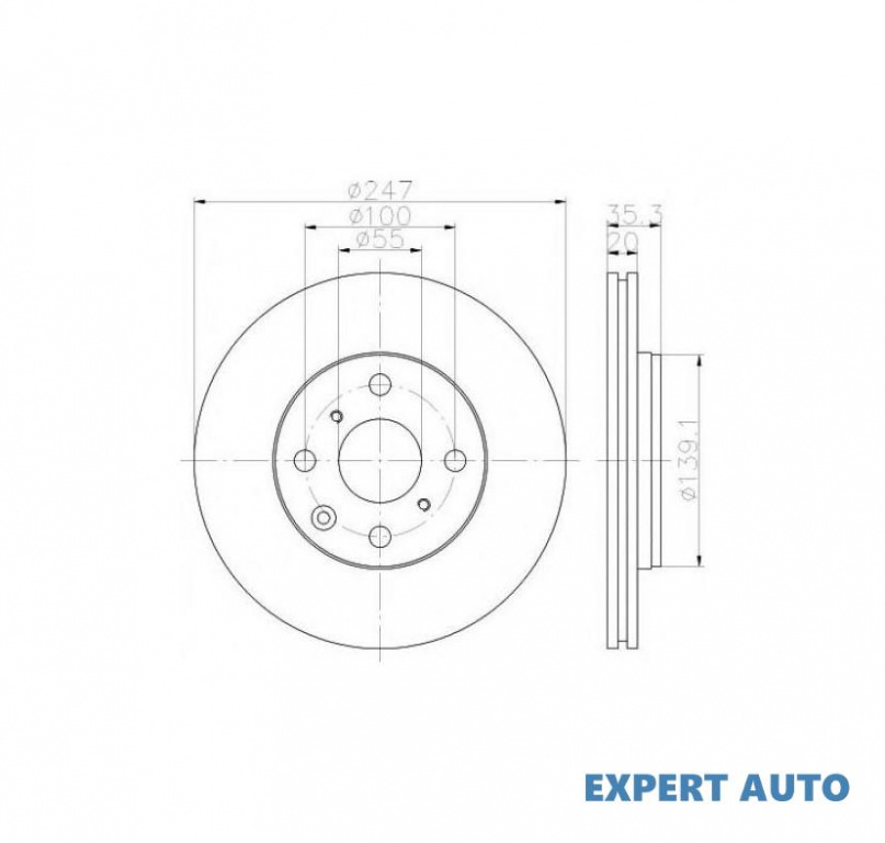 Disc frana Citroen C1 II 2014-2016 #8 0986479239