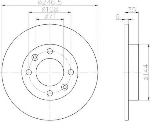 Disc frana CITROEN C2 JM HELLA 8DD355108391