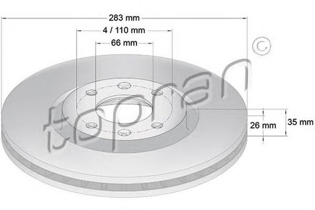 Disc frana CITROEN C3 II TOPRAN 720248