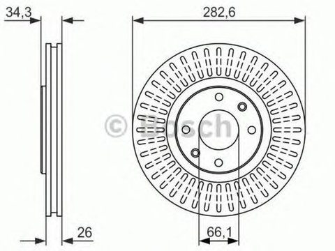 Disc frana CITROEN C3 Picasso BOSCH 0986479924