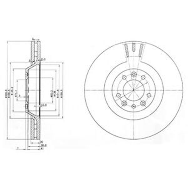 Disc frana CITROEN C6 TD DELPHI BG9844