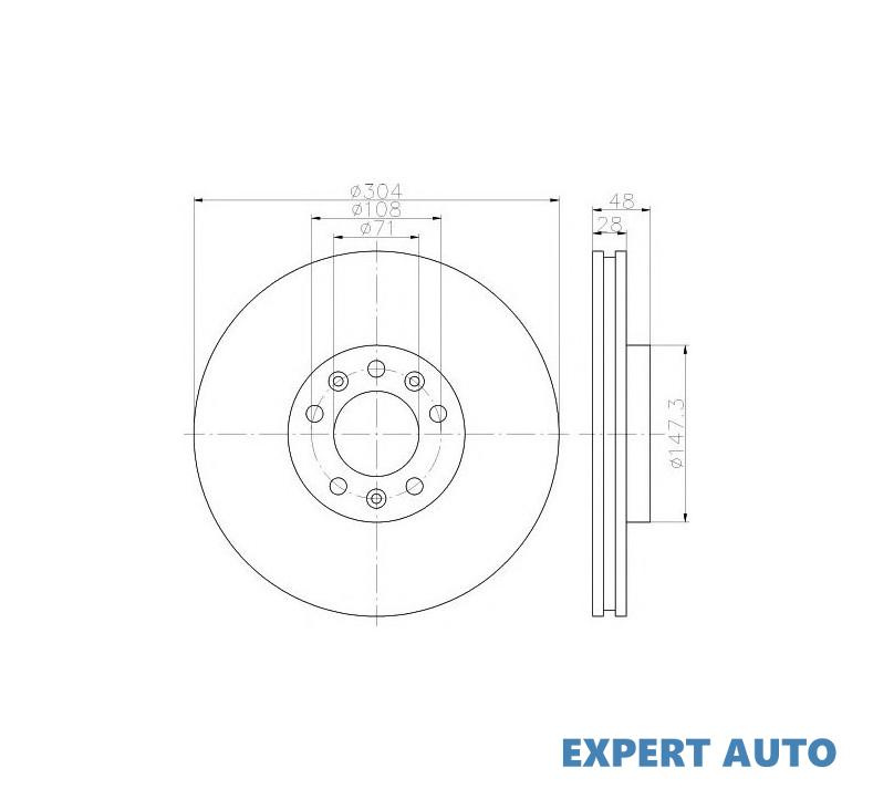 Disc frana Citroen DISPATCH platou / sasiu 2011-20