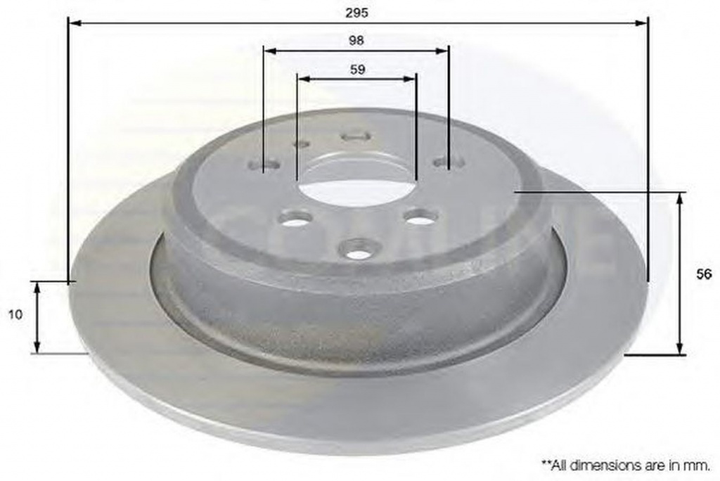 Disc frana CITROEN EVASION 22 U6 COMLINE ADC1829