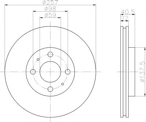Disc frana CITROEN NEMO combi (2009 - 2016) TEXTAR