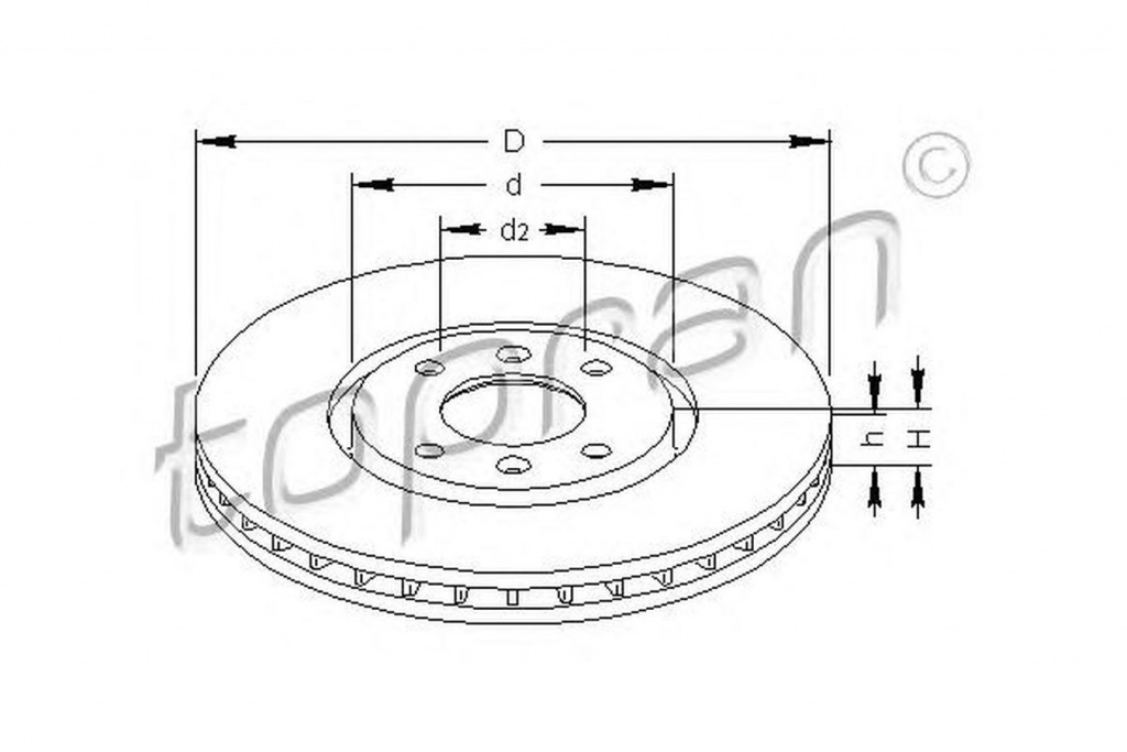 Disc frana CITROEN XANTIA Break X1 TOPRAN 720245