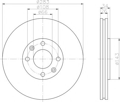 Disc frana CITROEN XSARA Estate (N2) (1997 - 2010) TEXTAR 92111603 piesa NOUA