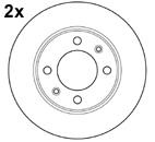 Disc frana Citroen ZX (N2), PEUGEOT 306 hatchback (7A, 7C, N3, N5), PEUGEOT 306 Cabriolet (7D, N3, N5) - MAPCO 15426/2