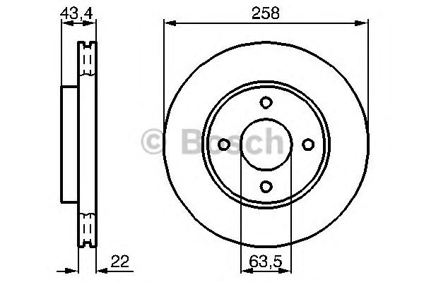 Disc frana cu strat anticoroziv (punte fata) FORD COURIER caroserie (J5_, J3_) - Cod intern: W20140204 - LIVRARE DIN STOC in 24 ore!!!