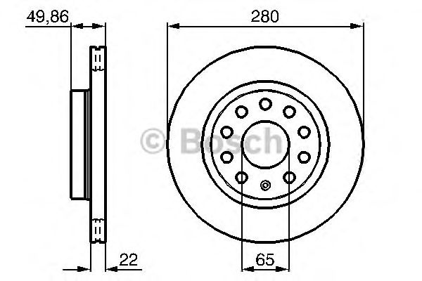 Disc frana cu strat anticoroziv (punte fata) VOLKSWAGEN JETTA III (1K2) - Cod intern: W20140378 - LIVRARE DIN STOC in 24 ore!!!