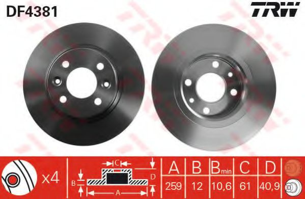 Disc frana DACIA LOGAN II (2012 - 2016) QWP WBD245