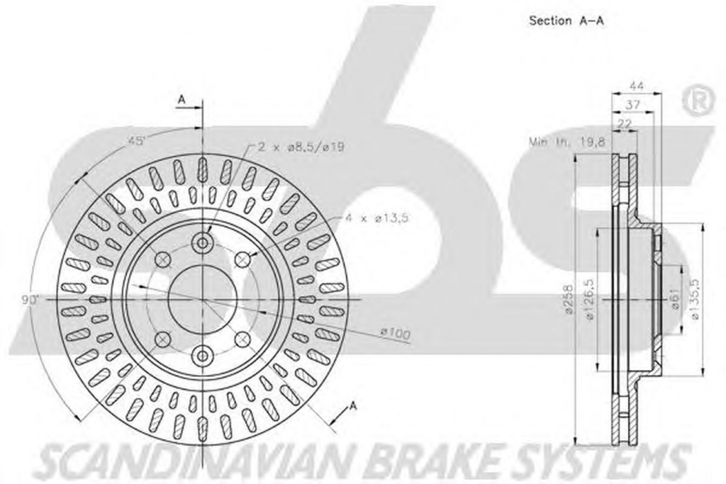 Disc frana DACIA LOGAN II sbs 1815203996