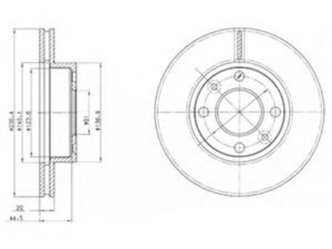 Disc frana DACIA SOLENZA (2003 - 2020) DELPHI BG4195