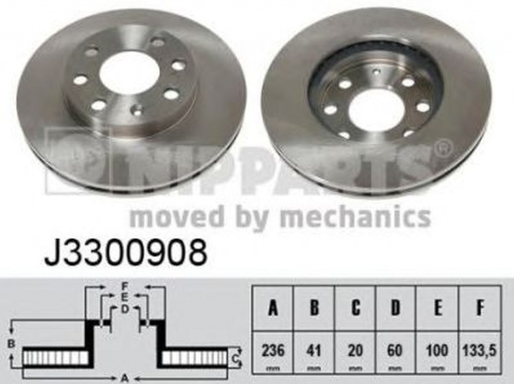 Disc frana DAEWOO KALOS limuzina Klass NIPPARTS J3300908