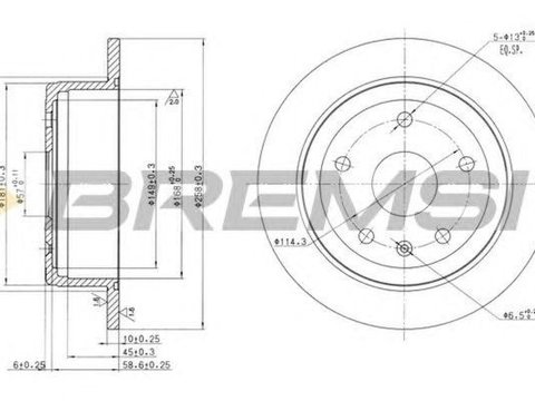 Disc frana DAEWOO LEGANZA KLAV BREMSI DBB188S