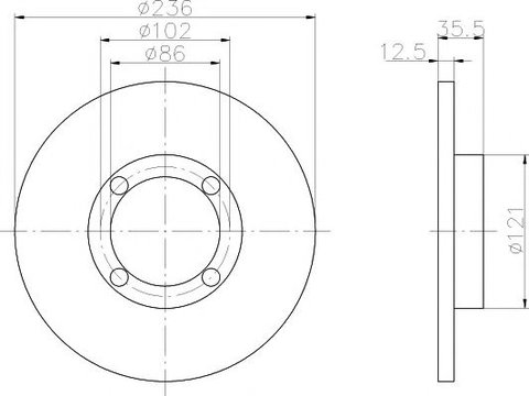 Disc frana DAEWOO MATIZ (KLYA) - Cod intern: W20113677 - LIVRARE DIN STOC in 24 ore!!!