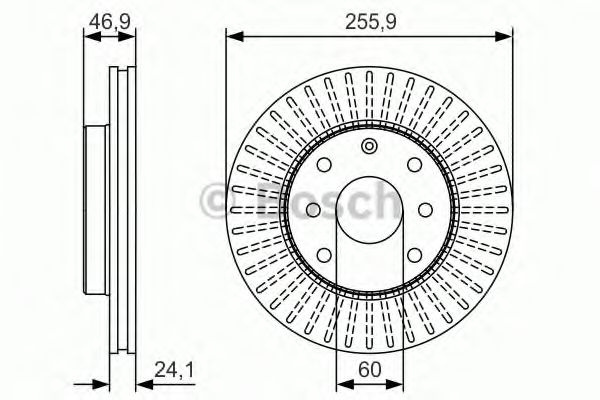 Disc frana DAEWOO NUBIRA Break (KLAN) (2003 - 2016) BOSCH 0 986 479 R70 piesa NOUA