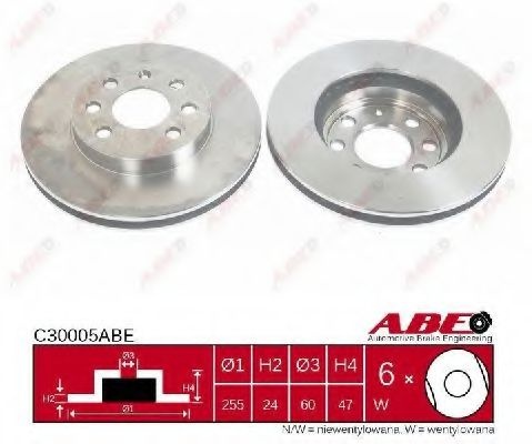 Disc frana DAEWOO NUBIRA (KLAJ) (1997 - 2016) ABE C30005ABE piesa NOUA