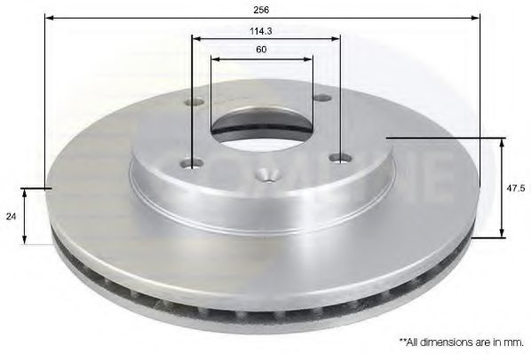 Disc frana DAEWOO NUBIRA Limuzina (KLAN) (2003 - 2016) COMLINE ADC1054V piesa NOUA