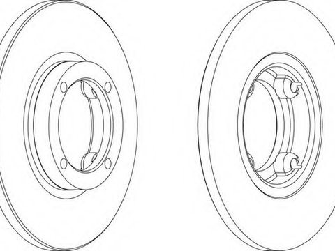 Disc frana DDF1076 FERODO pentru Chevrolet Matiz Chevrolet Spark Daewoo Matiz