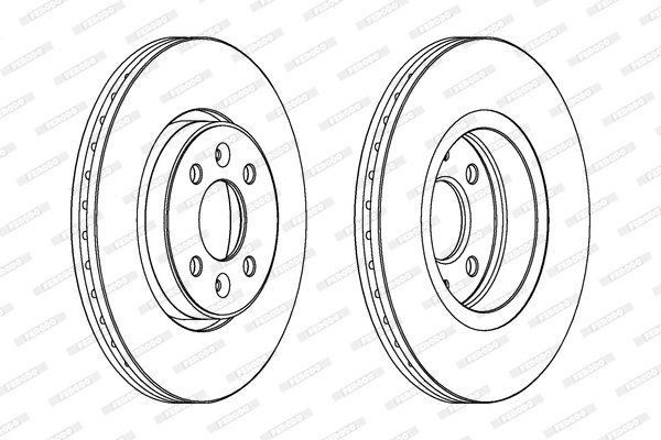 Disc frana DDF1124C FERODO pentru Renault Megane Renault Laguna Renault ScEnic Renault Kangoo Renault Clio Renault Euro Dacia Dokker