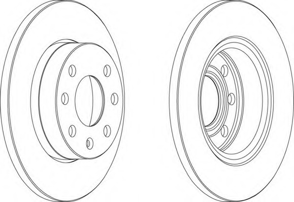 Disc frana DDF116 FERODO pentru Opel Corsa Opel Kadett Opel Ascona Opel Vectra