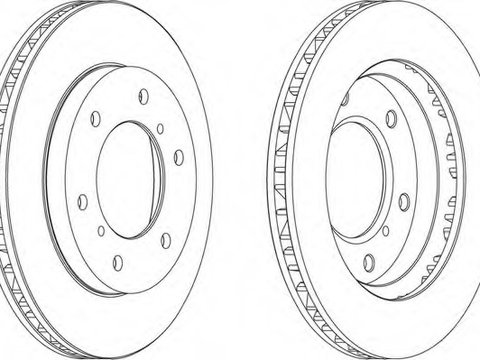 Disc frana DDF1384 FERODO pentru Mitsubishi Montero Mitsubishi Pajero Mitsubishi Pajeroshogun Mitsubishi Shogun