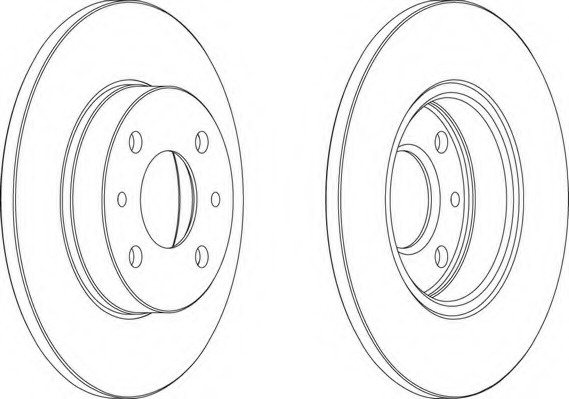 Disc frana DDF140 FERODO pentru Alfa romeo 155 Fiat Panda Fiat 500 Fiat Tipo Fiat Cinquecento Fiat Tempra Fiat Punto Fiat Coupe Alfa romeo 145