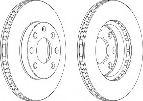 Disc frana DDF151 FERODO pentru Opel Corsa Opel Kadett Opel Vectra Opel Ascona Opel Vita Daewoo Cielo Daewoo Nexia