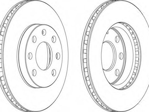 Disc frana DDF151 FERODO pentru Opel Corsa Opel Kadett Opel Vectra Opel Ascona Opel Vita Daewoo Cielo Daewoo Nexia