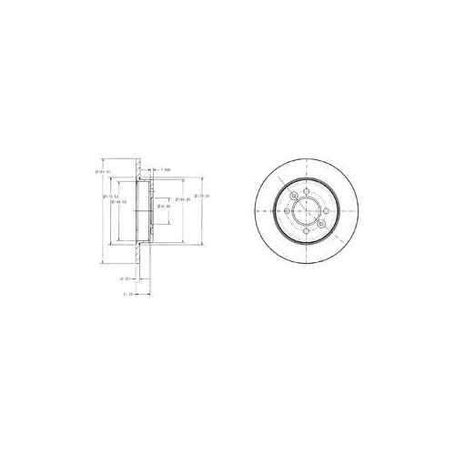 Disc frana Delphi BG2694, parte montare : Punte Sp