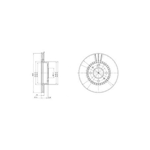 Disc frana Delphi BG3134, parte montare : Punte Fa