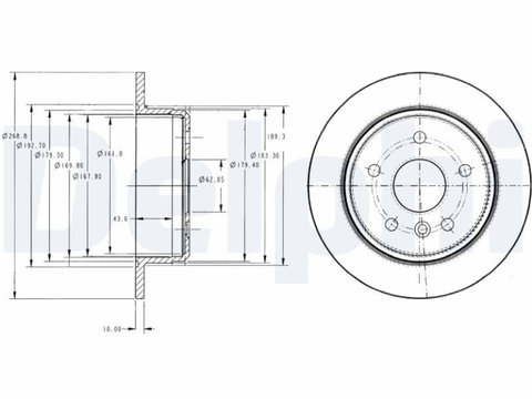 Disc frana DELPHI BG3178