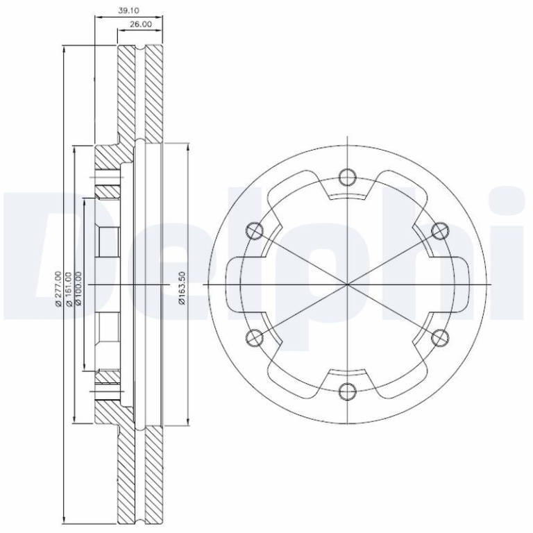 Disc frana DELPHI BG3422