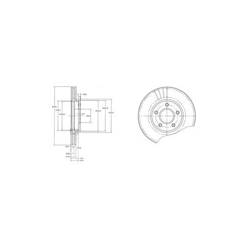 Disc frana Delphi BG3826, parte montare : Punte Fa