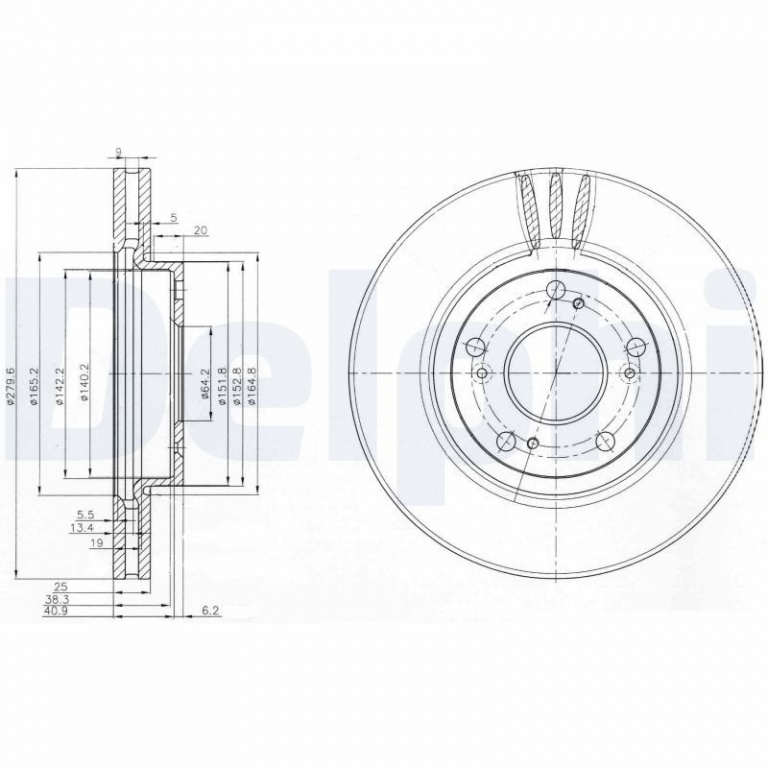 Disc frana DELPHI BG3977