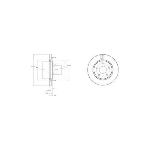 Disc frana Delphi BG4212, parte montare : Punte Fa