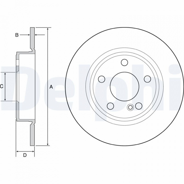 Disc frana DELPHI BG4555C model MERCEDES-BENZ CLA cupe (C117) 2013 2014 2015 2016 2017 2018 2019