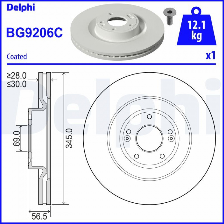 Disc frana DELPHI BG9206C