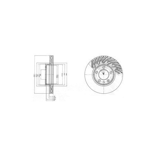 Disc frana Delphi BG9949, parte montare : Punte Fa
