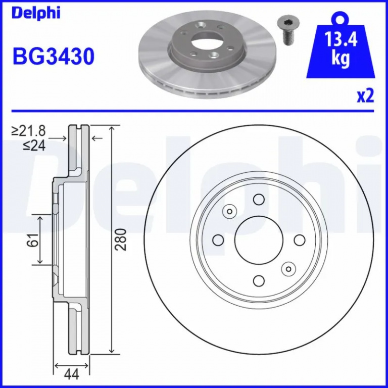 Disc frana Delphi RENAULT MEGANE Scénic VAN (JA0/1_) 1997-1999 - BG3430