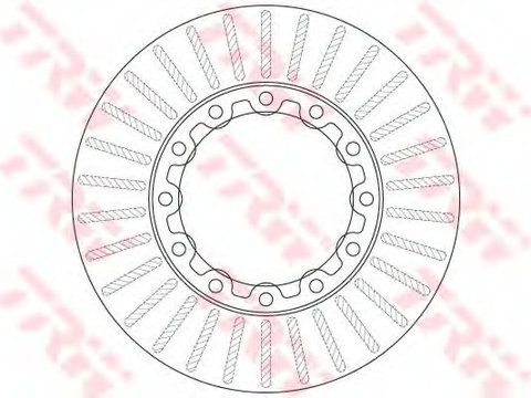 Disc frana DF6307S TRW pentru Mitsubishi Canter